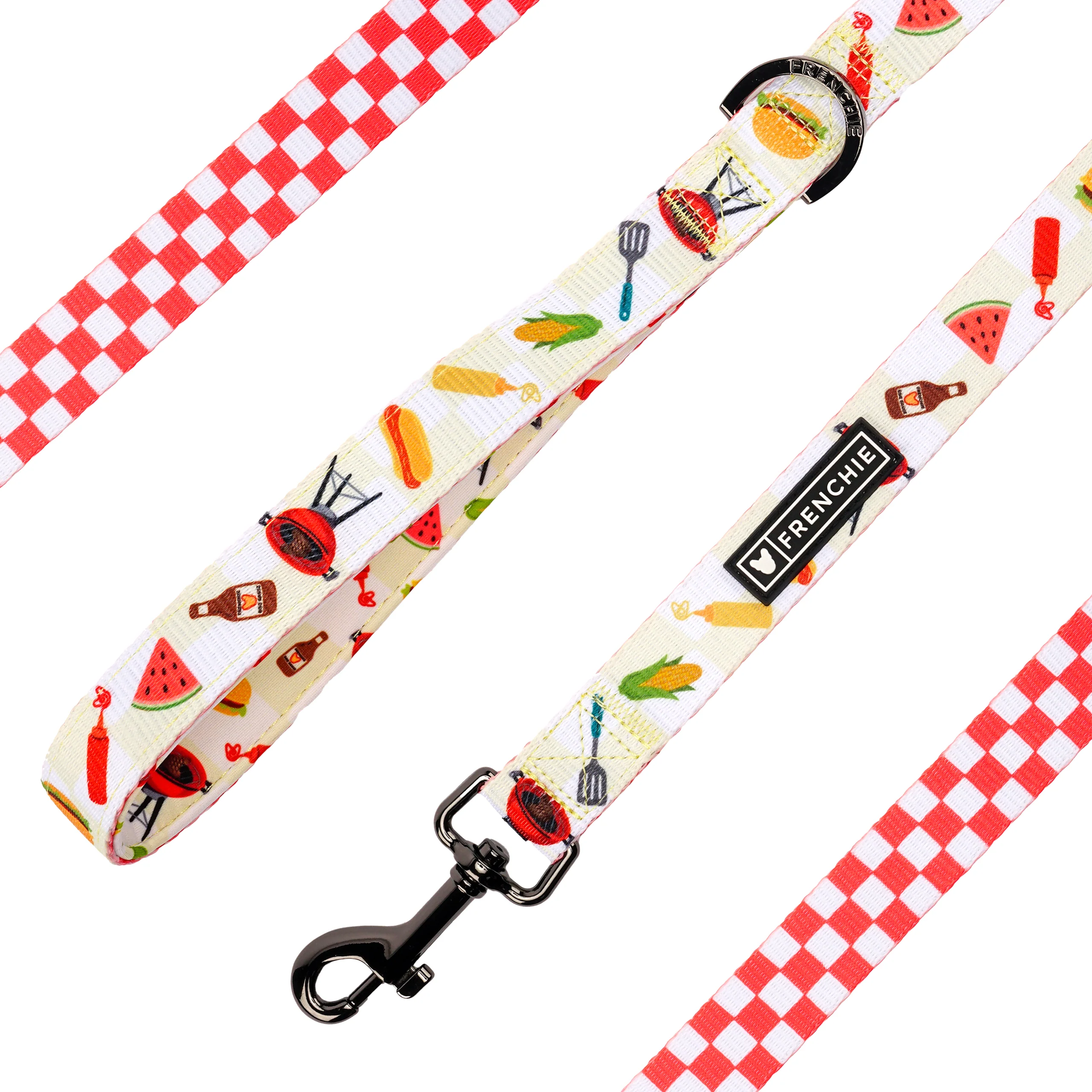 Frenchie Comfort Leash Cook Out with Neoprene Handle and D-Ring