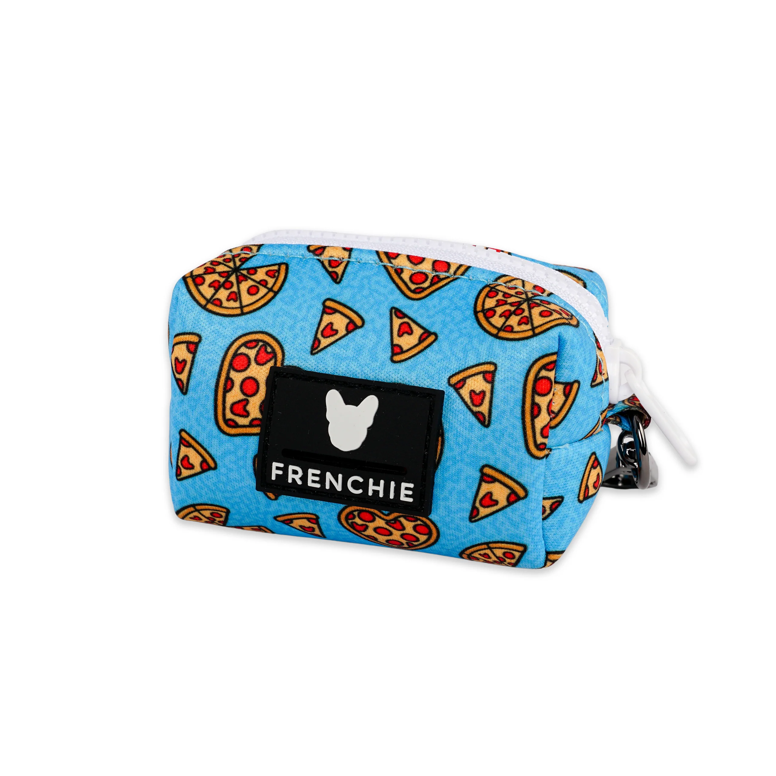Frenchie Poo Bag Holder New York Pizza With Clip and Treat Room