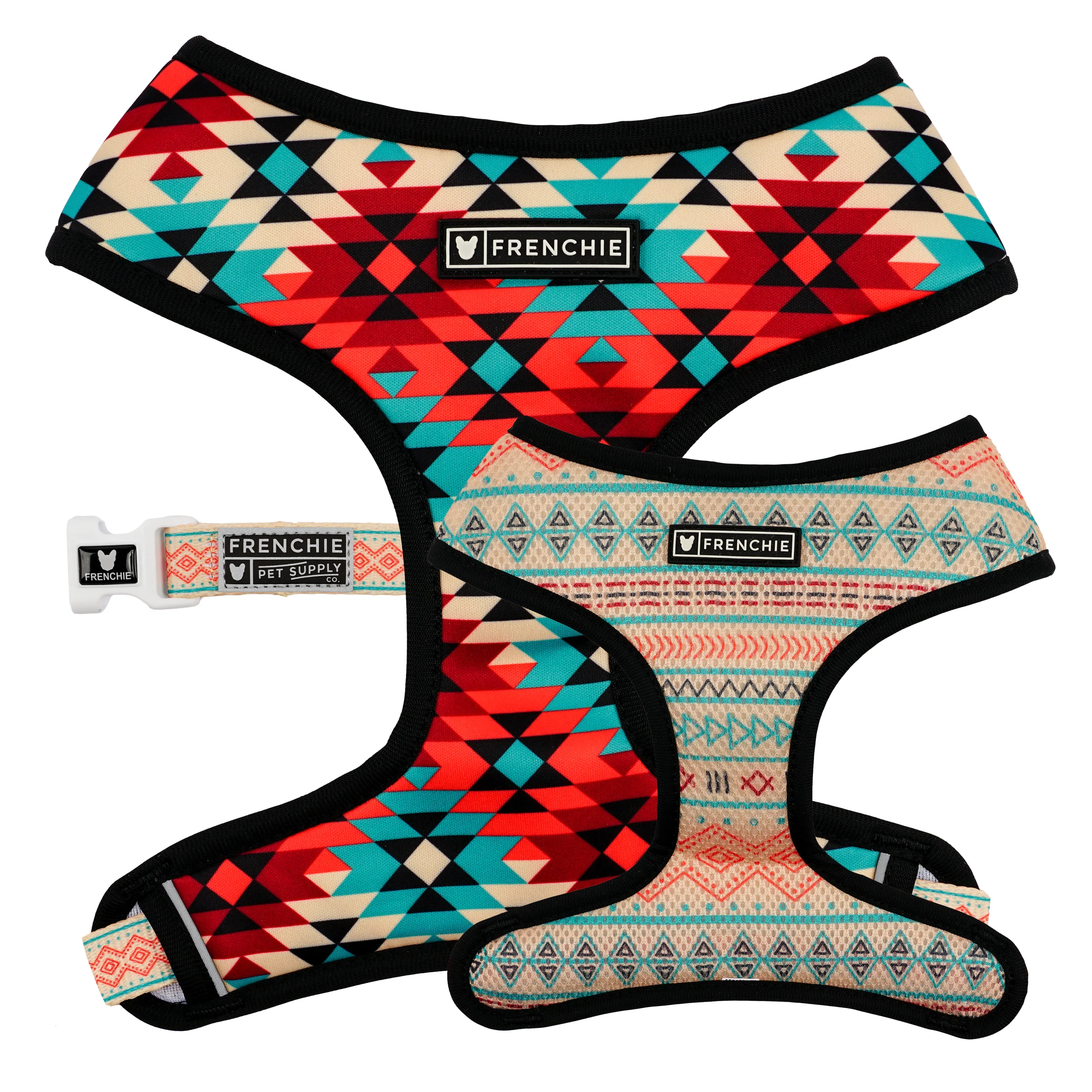 Frenchie Duo Reversible Harness in High Noon Print