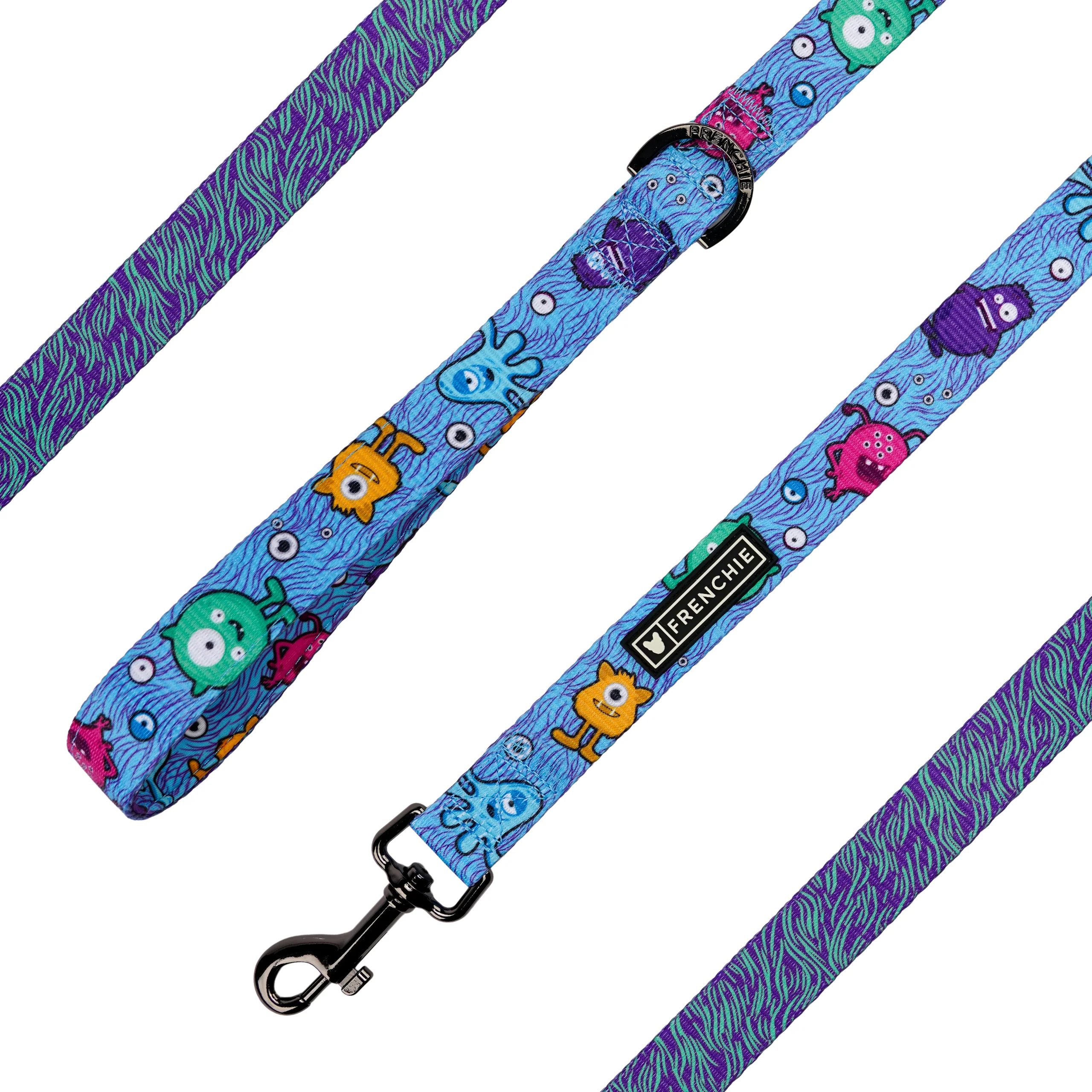 Frenchie Comfort Leash - Little Monsters with Neoprene Handle