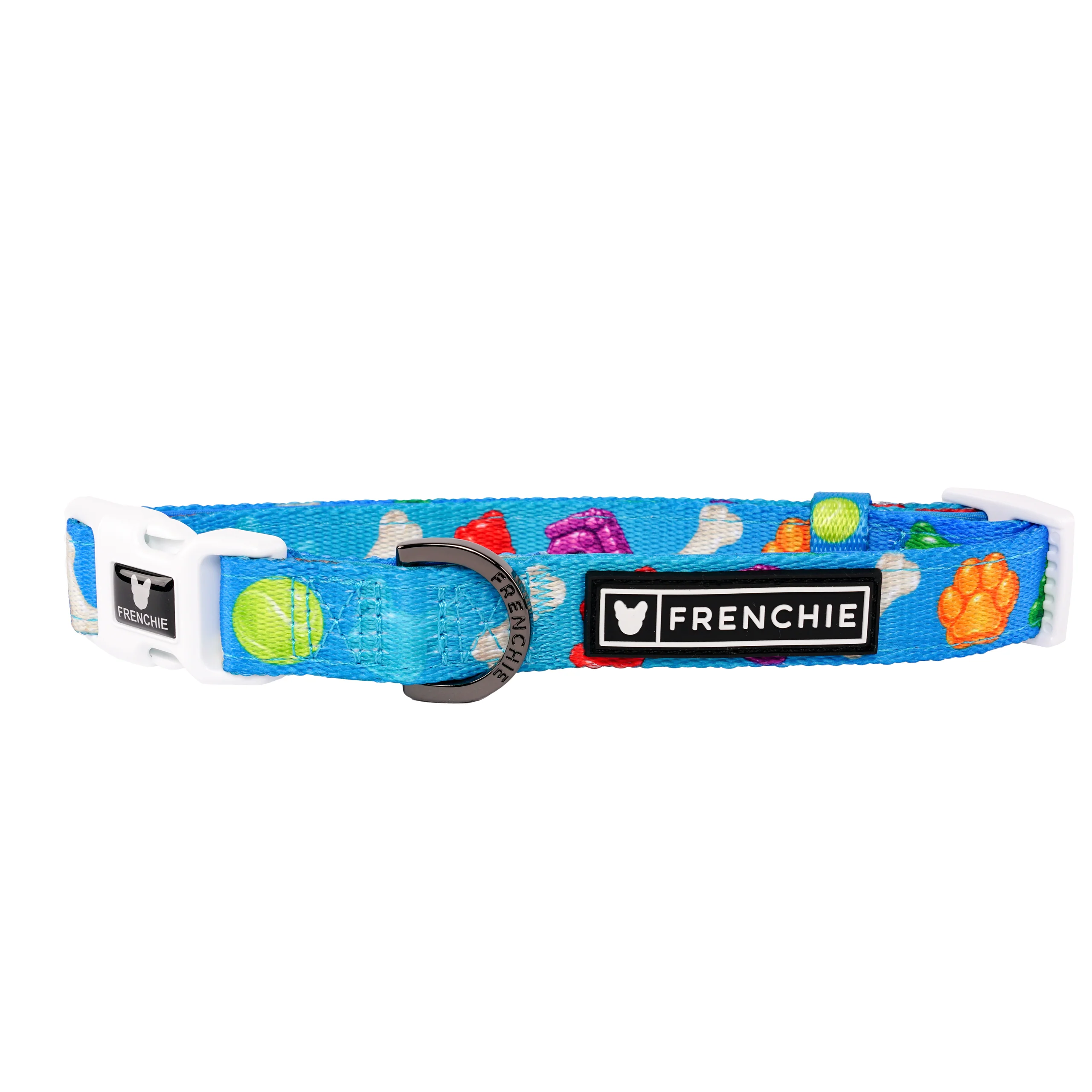 Frenchie Comfort Collar in Gummies Print with Neoprene Padding