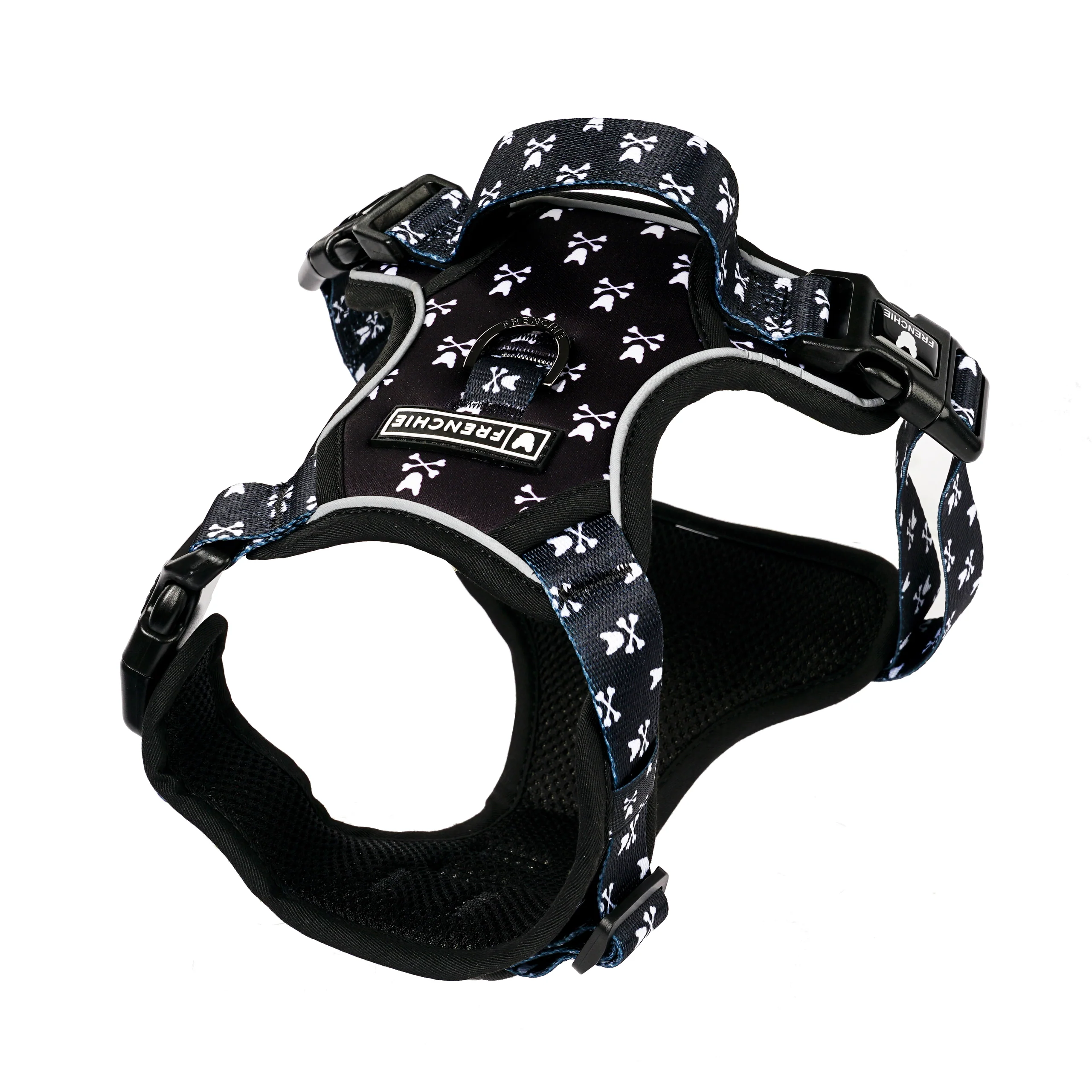 Harness Adjustable Frenchie Bad to the Bone untuk Anjing Penarik dan Anak Anjing Keras Kepala