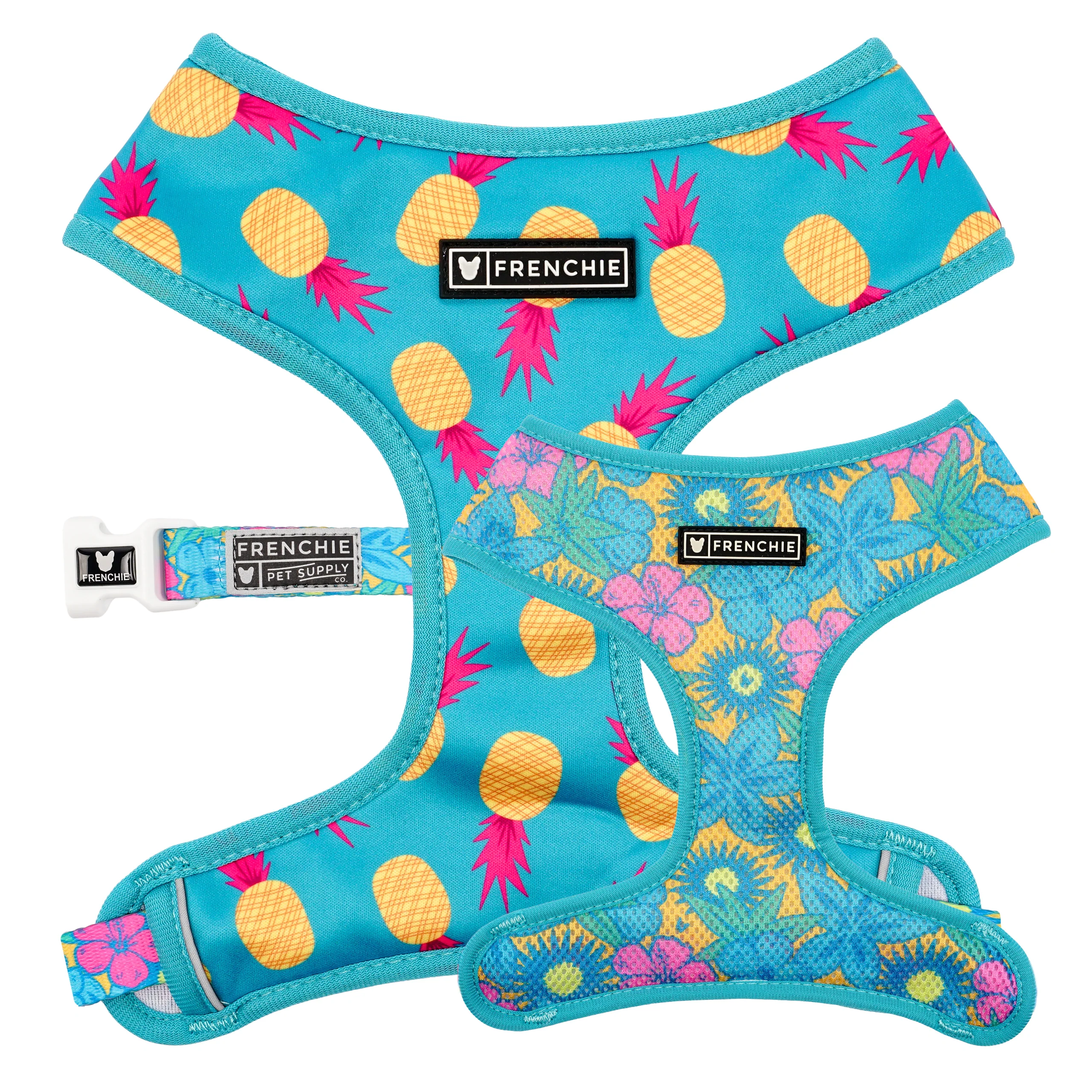 Frenchie Duo Reversible Harness Tropical Punch 두 가지 스타일을 하나로