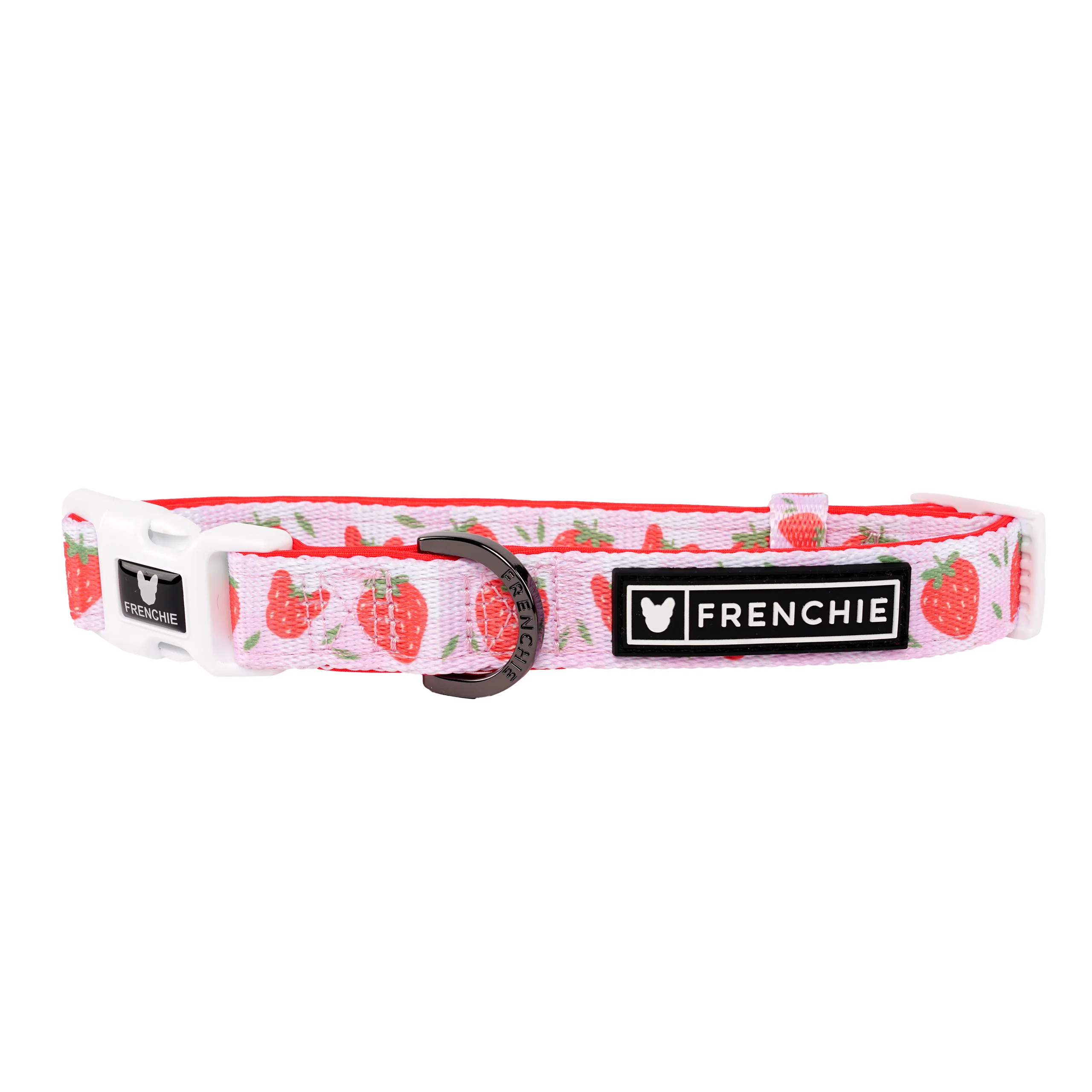 Frenchie Comfort Collar Strawberry Fields Padded Neoprene Dog Collar