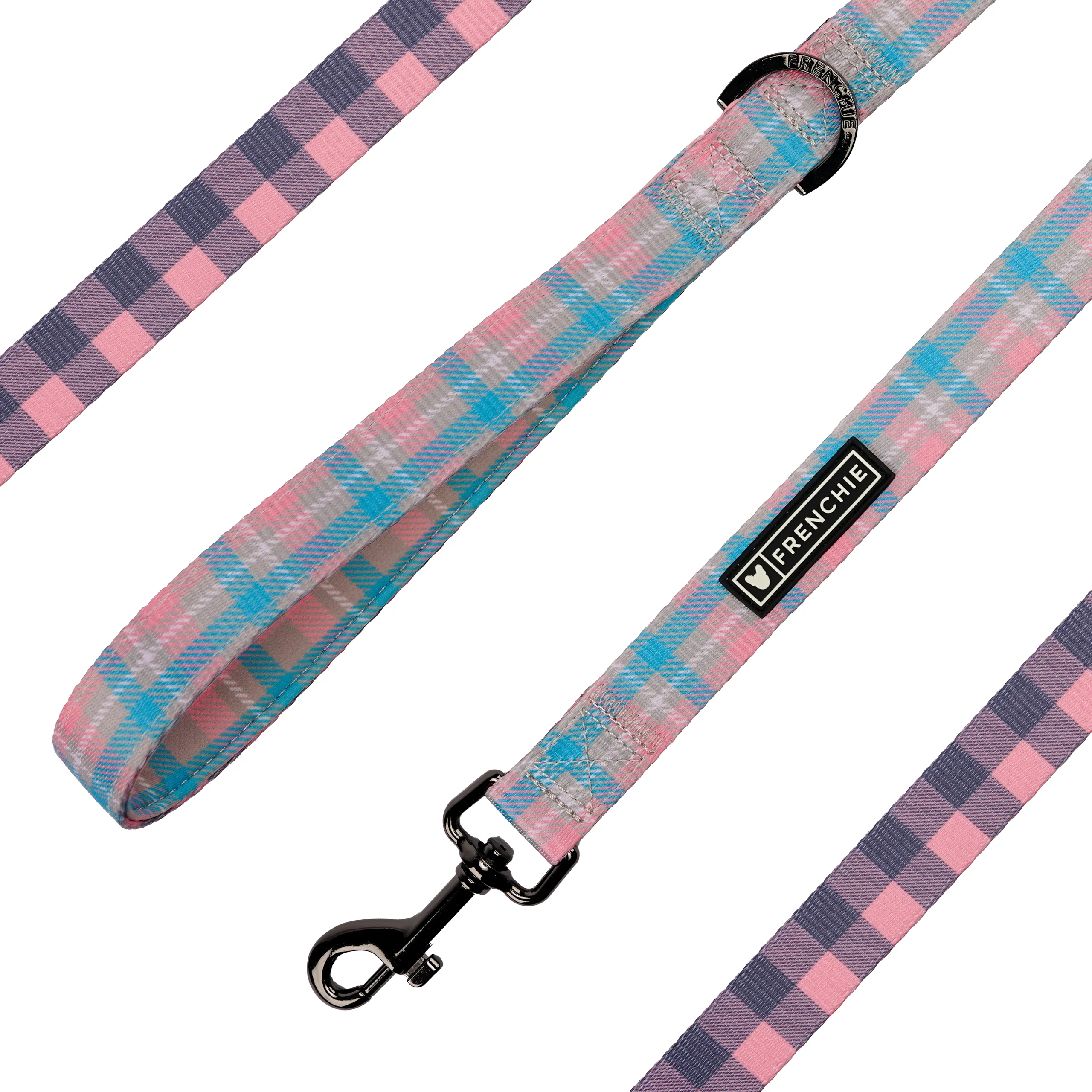 Frenchie Comfort Leash Highlander Plaid with Neoprene Handle