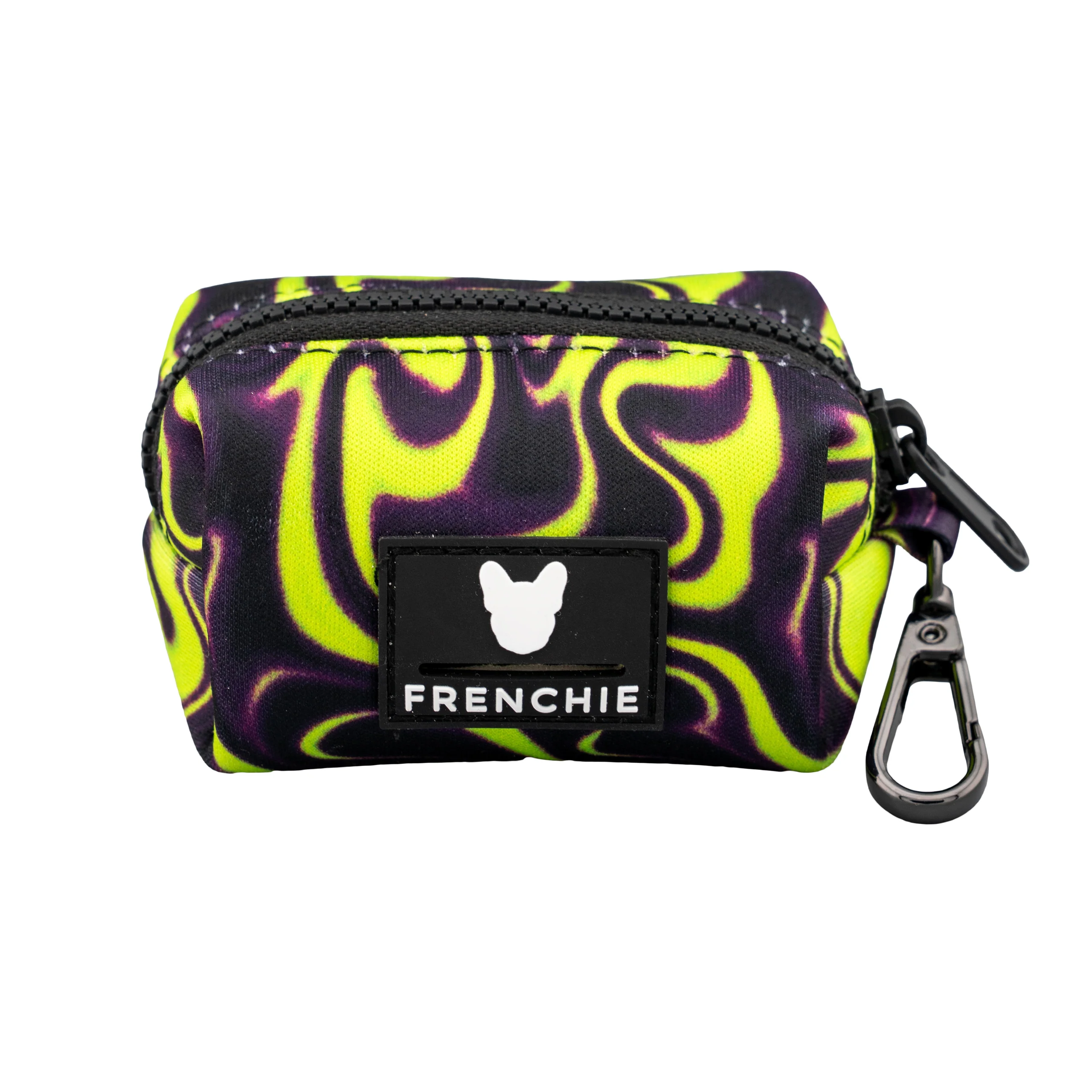 Frenchie Poo Bag Holder in Halloween Masks Print