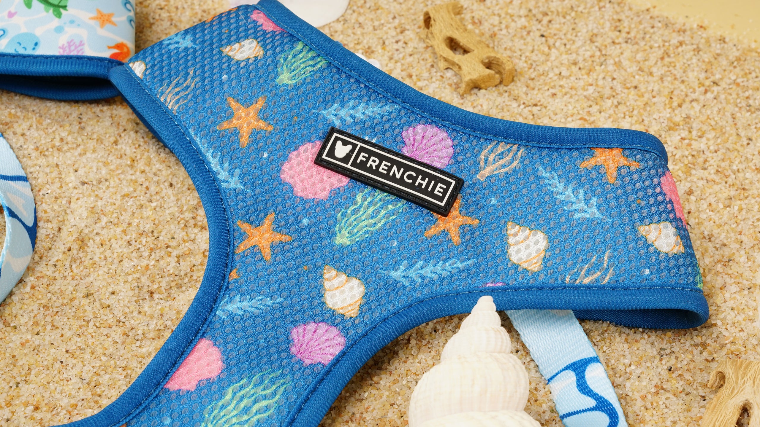 Frenchie Duo Wendegeschirr Aquatic Critters für kleine bis mittlere Welpen