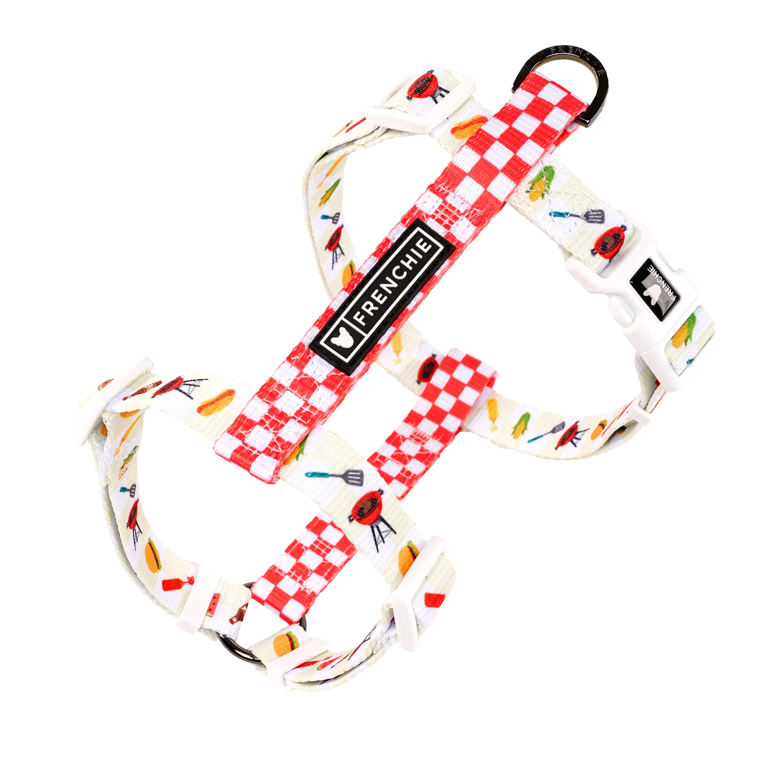 Frenchie Strap Harness Cook Out with Adjustable Neck and Belly
