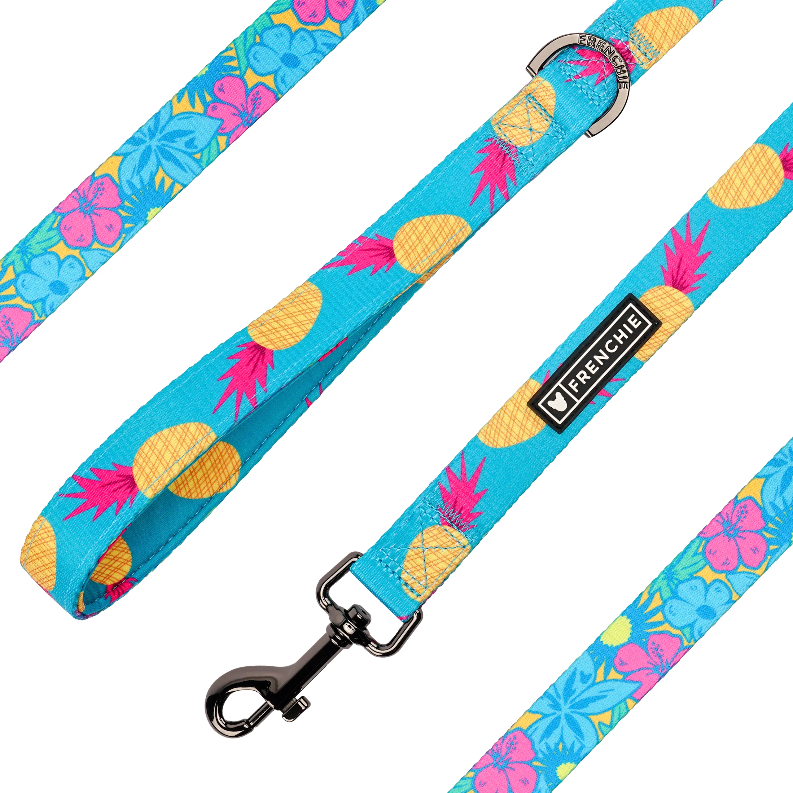 Frenchie Comfort Leash Tropical Punch with Neoprene Handle